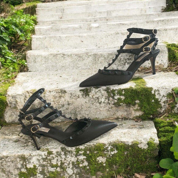 NWOB Valentino Garavani Rockstud Caged Sandal Pumps Size 39 $1190 - Picture 2 of 7